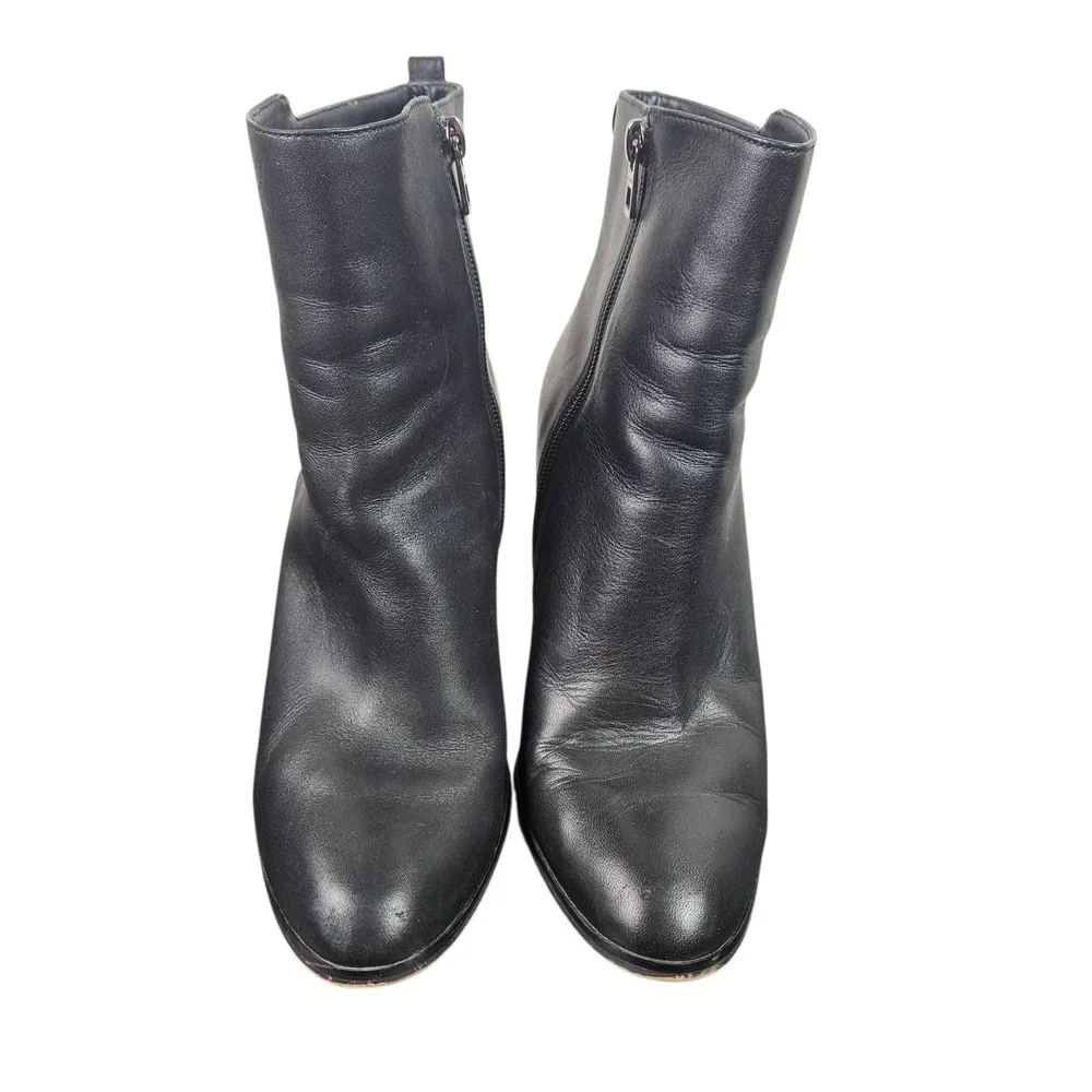 Coach Jemma Black Leather Heeled‎ Ankle Boots Size 9B